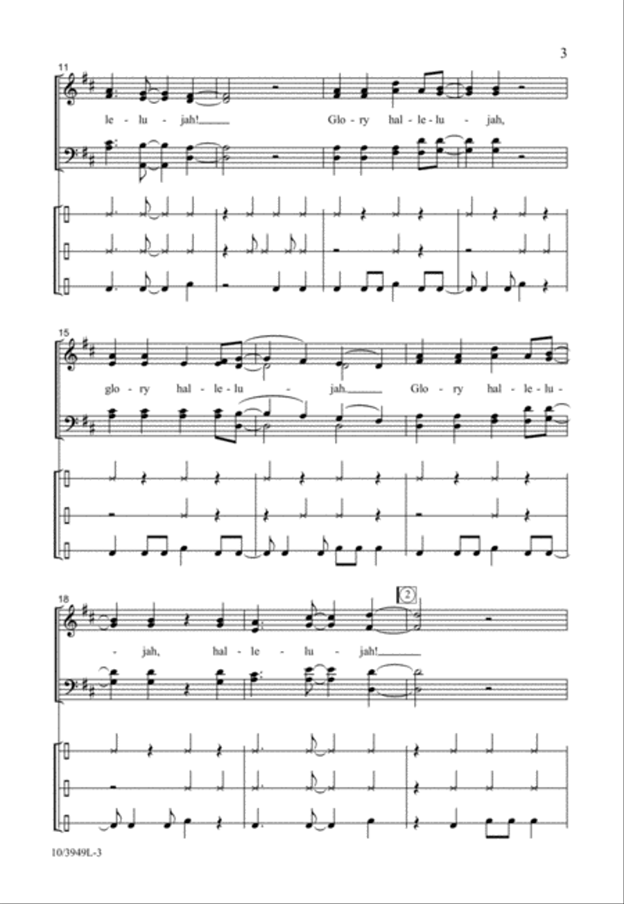 Glory, Hallelujah! Glory, Hallelujah! 4-Part scores gallery preview page 3