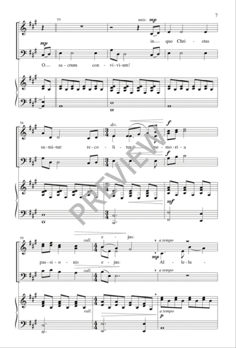 O Sacrum Convivium O Sacrum Convivium 3-Part scores gallery preview page 8