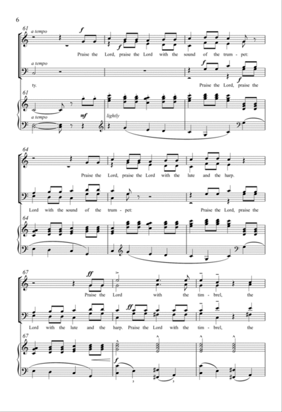 Psalm 150 4-Part scores gallery preview page 4