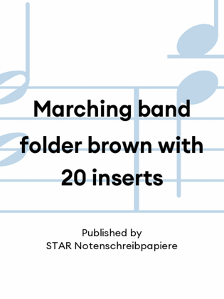 Marching band folder brown with 20 inserts