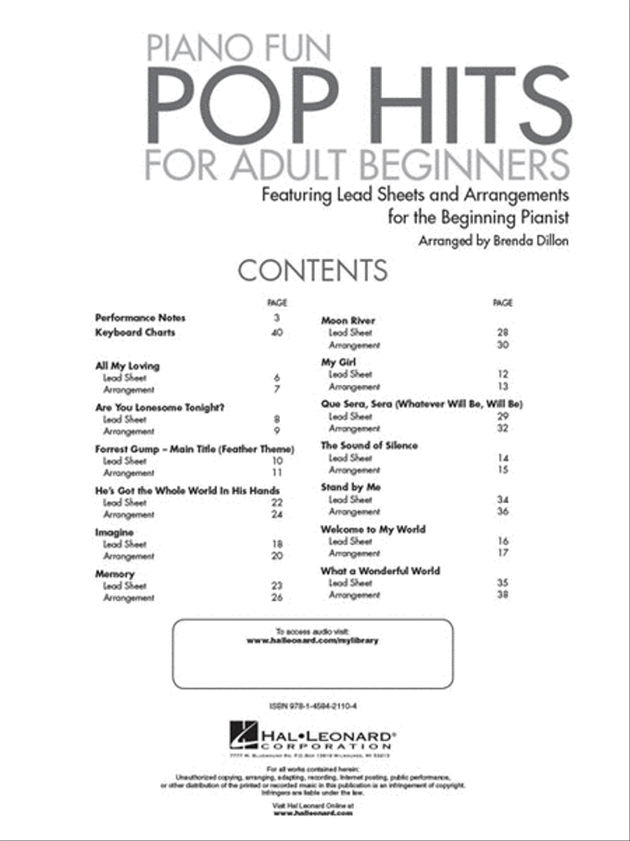 Piano Fun – Pop Hits for Adult Beginners Piano Method scores gallery preview page 2