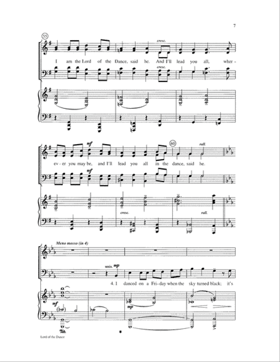 Lord of the Dance 4-Part scores gallery preview page 7