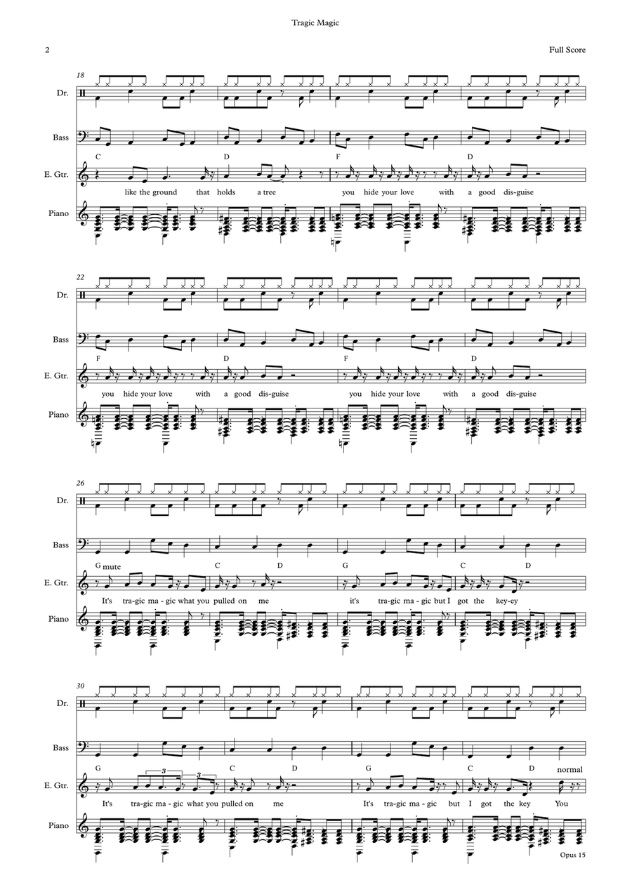 Tragic Magic Small Ensemble scores gallery preview page 2