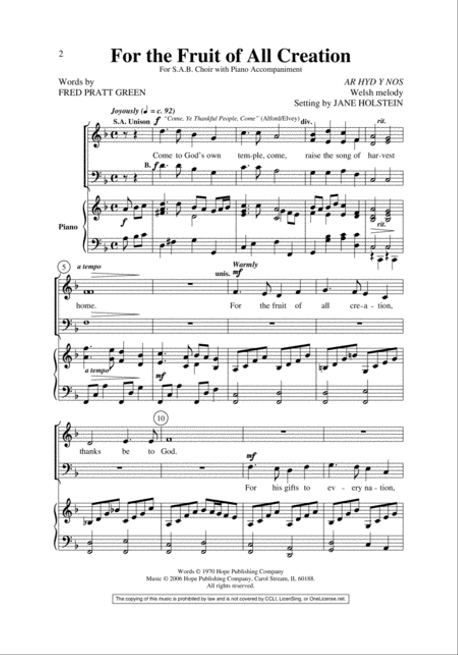 For the Fruit of All Creation 3-Part scores gallery preview page 2