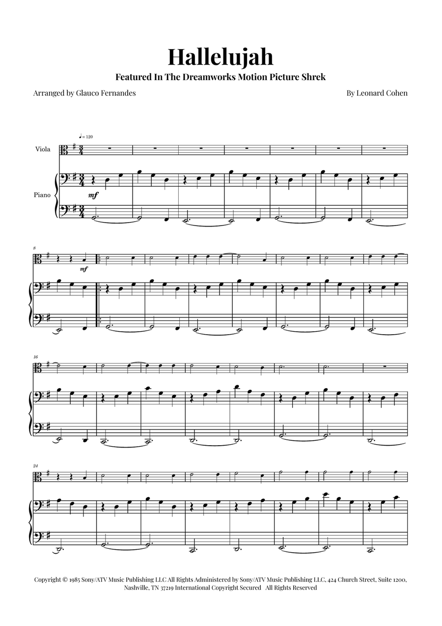 Hallelujah Chamber Music scores gallery preview page 1
