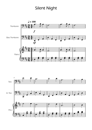 Silent Night - Trombone Duet w/ Piano