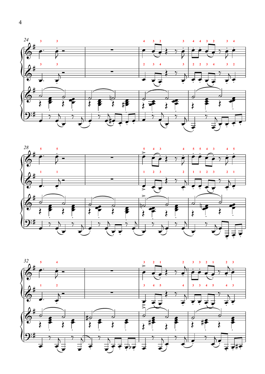 Five-Finger Foxtrot (Piano Duet - Four Hands) Piano Method scores gallery preview page 4