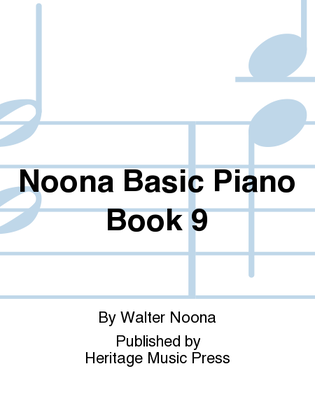 Book cover for Noona Basic Piano Book 9