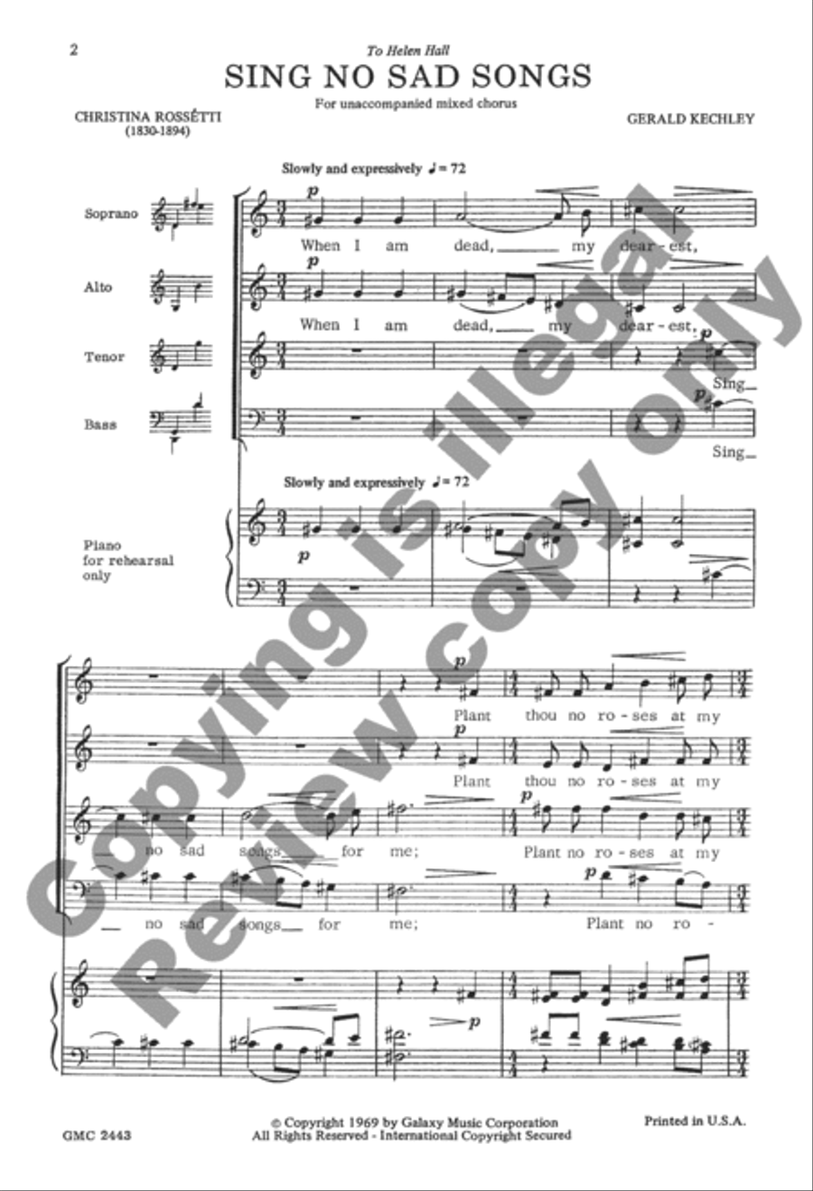 Sing No Sad Songs Sing No Sad Songs 4-Part scores gallery preview page 7