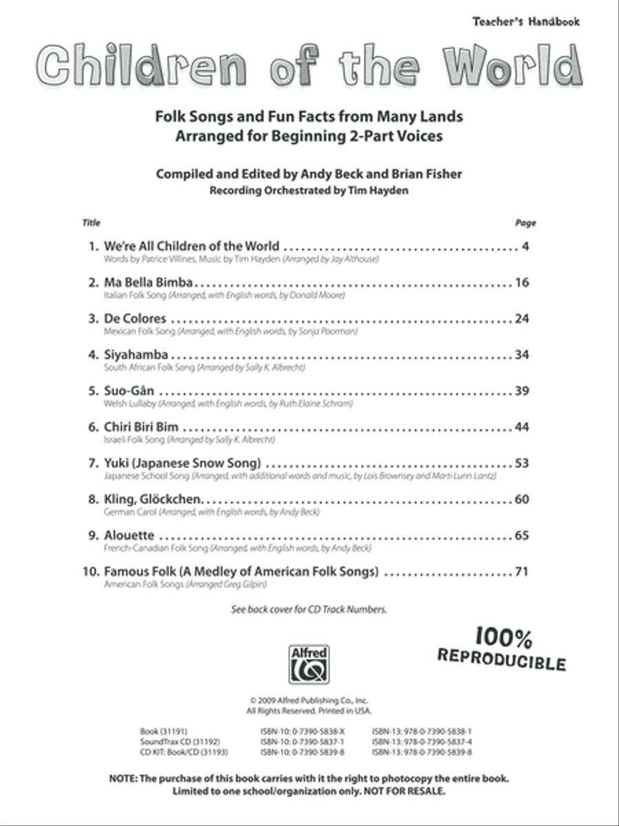 Children of the World Voice scores gallery preview page 2