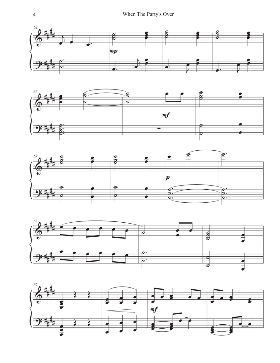 When The Party's Over Harp scores gallery preview page 4