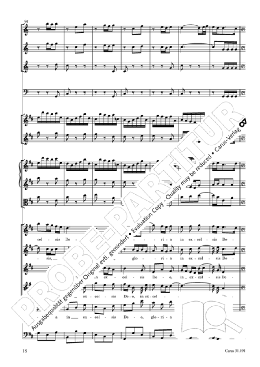 Gloria in excelsis Deo SSATB scores gallery preview page 18