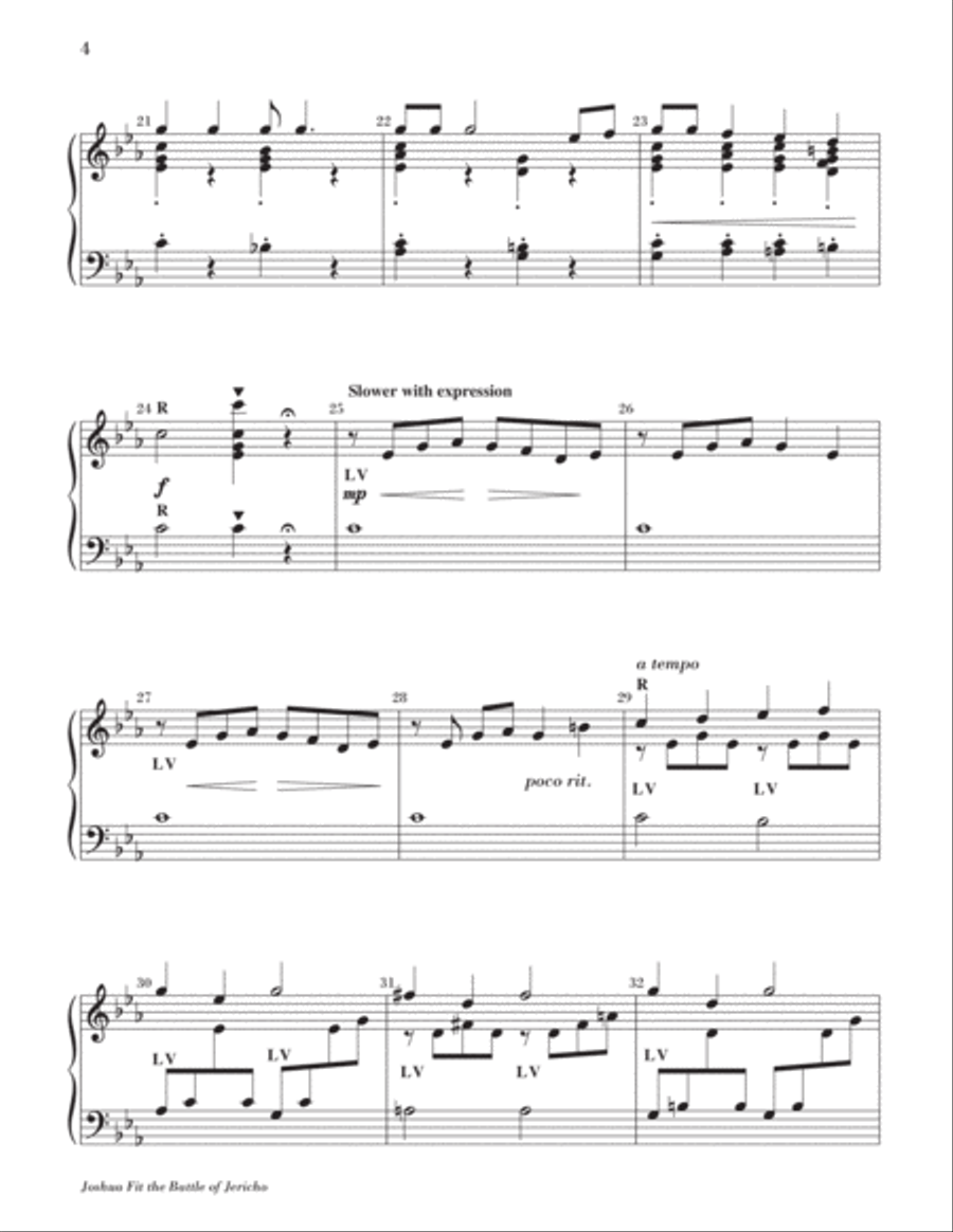 Joshua Fit the Battle of Jericho 2-Octaves scores gallery preview page 5