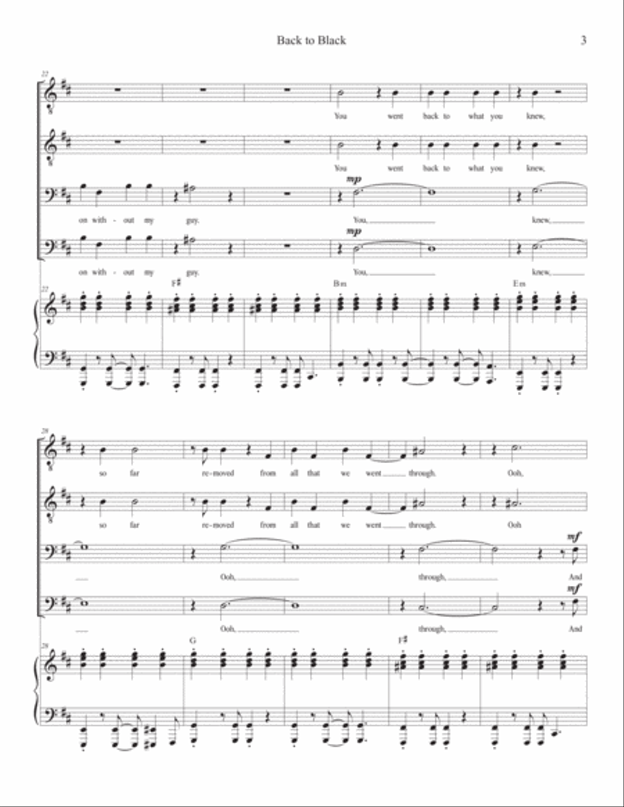 Back To Black Back To Black TTBB scores gallery preview page 3