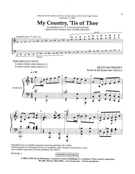 My Country 'Tis of Thee - Keyboard/Director's Edition