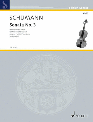 Book cover for Sonata No. 3 A Minor
