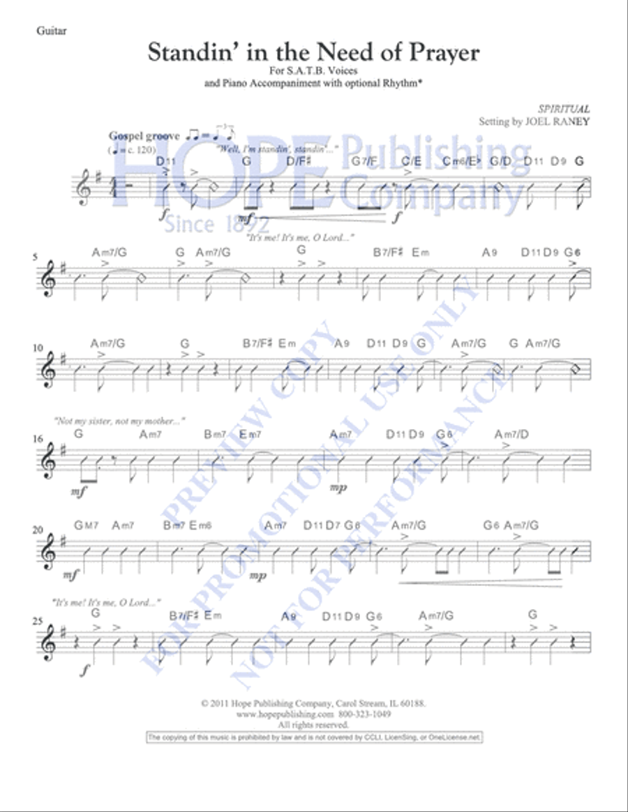 Standin' in the Need of Prayer Choir scores gallery preview page 2