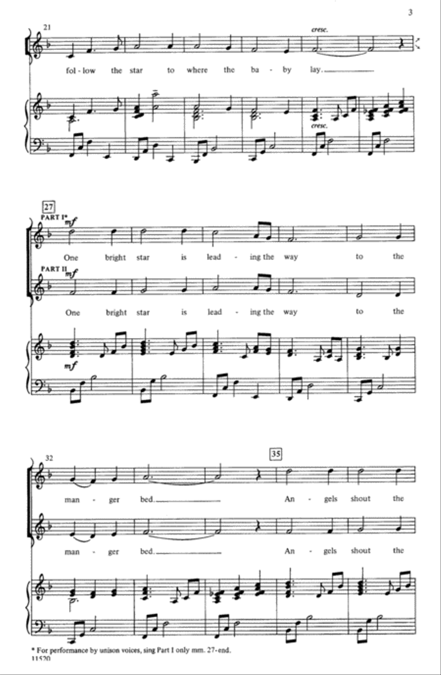 Follow the Star Unison Choir scores gallery preview page 3