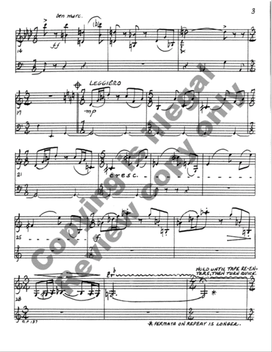 Invention for Violin & Tape Violin Solo scores gallery preview page 14