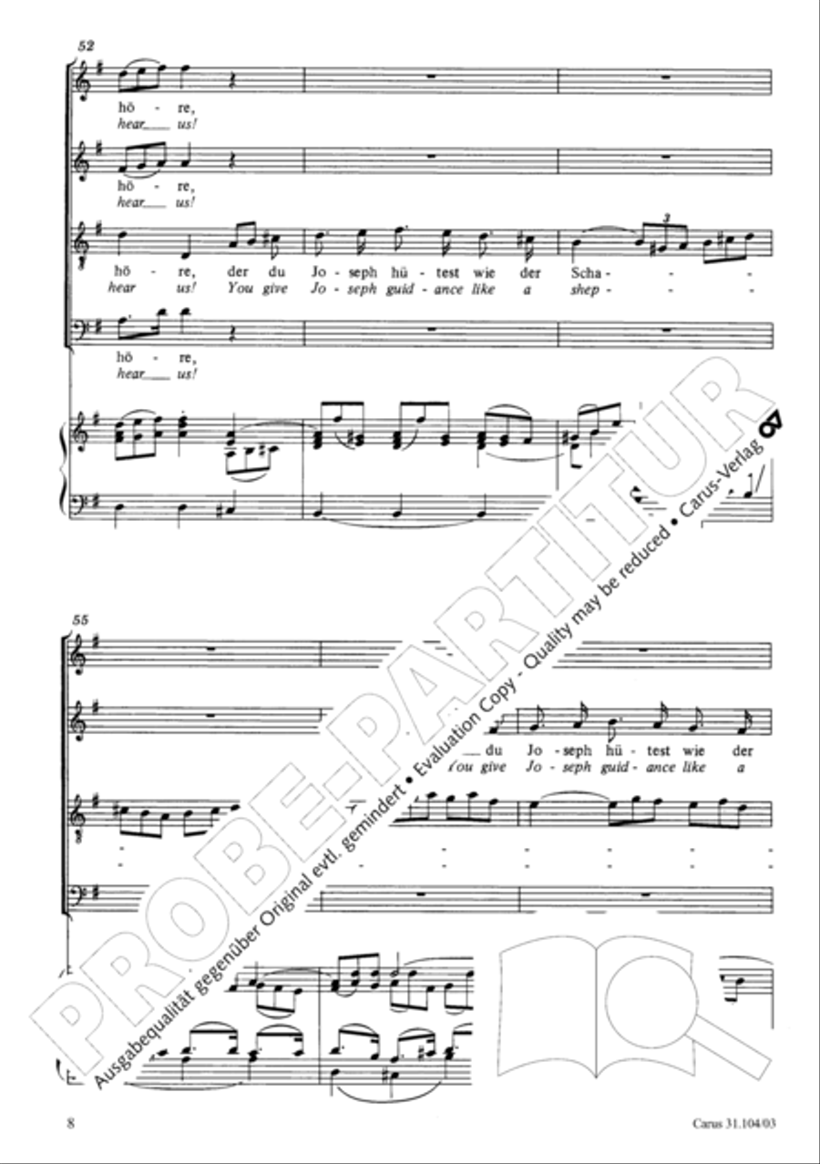 O shield of Israel, hear us (Du Hirte Israel, hore) TB scores gallery preview page 9