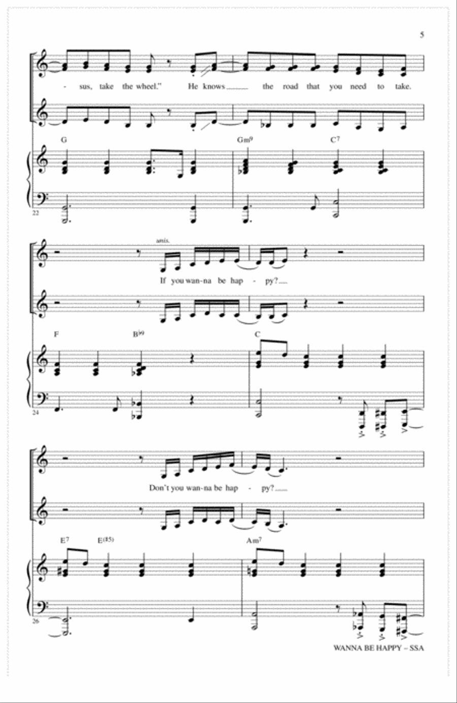 Wanna Be Happy? SSA scores gallery preview page 4