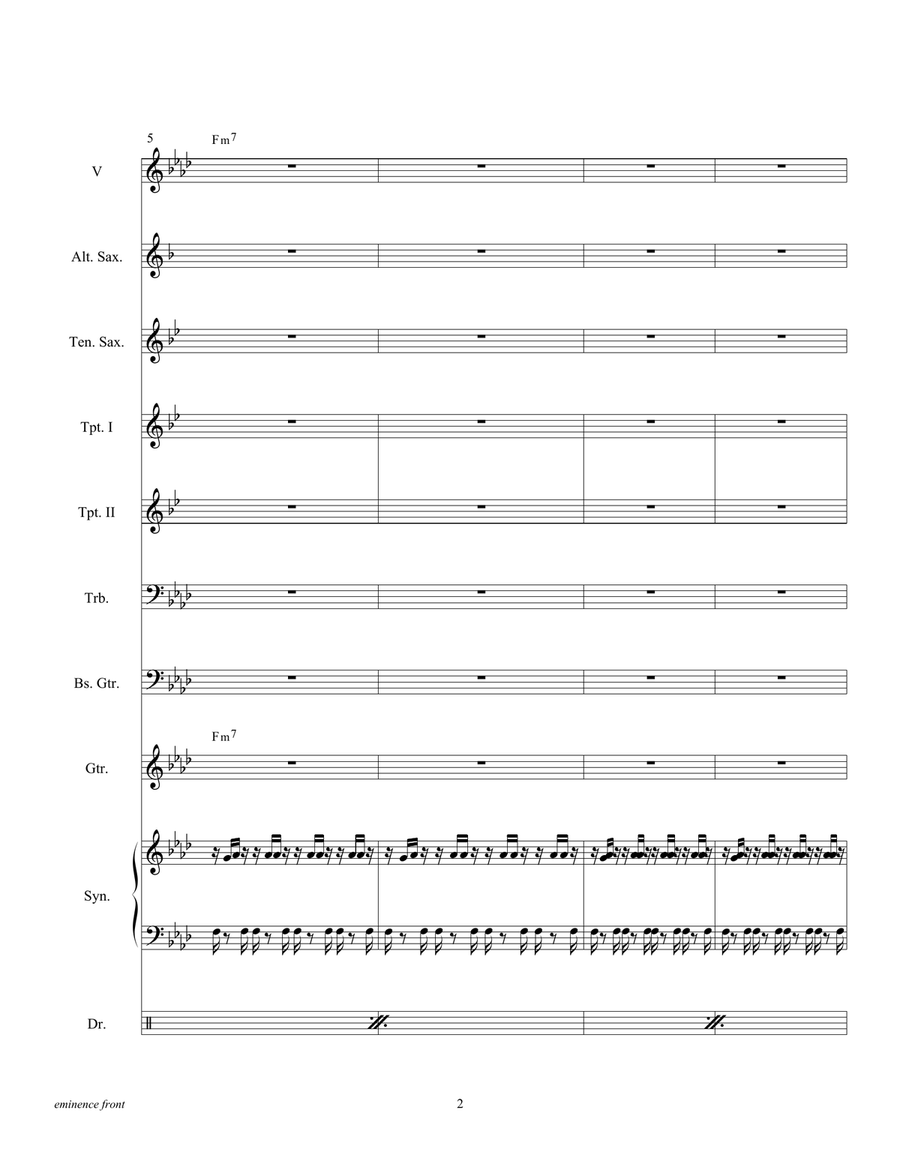Eminence Front Large Ensemble scores gallery preview page 6