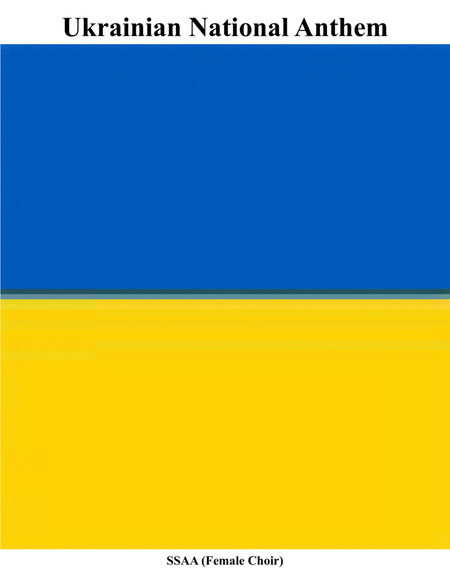 Ukrainian National Anthem for Female Choir SSAA image number null