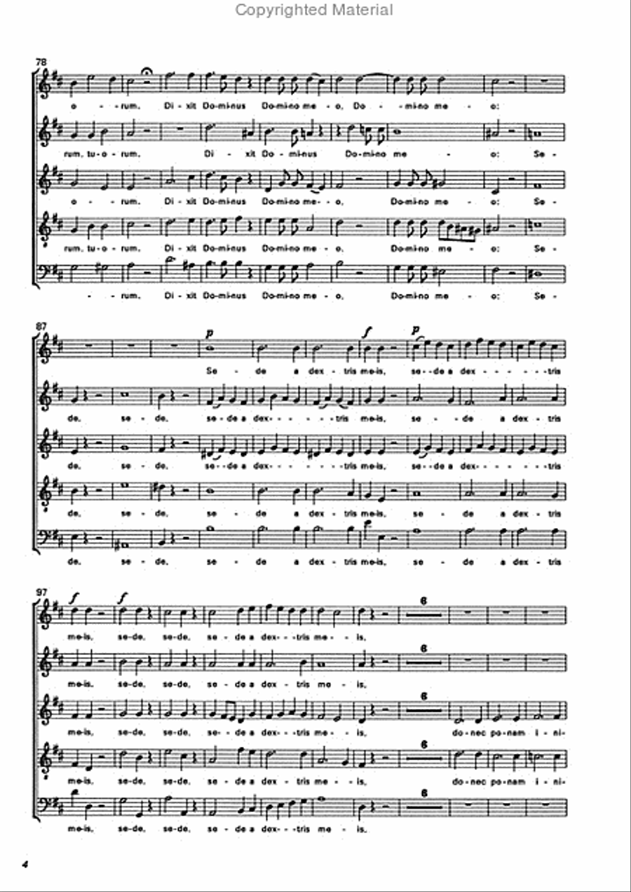 Dixit Dominus Choir scores gallery preview page 2