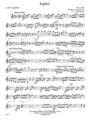 Joplin!: 1st B-flat Clarinet