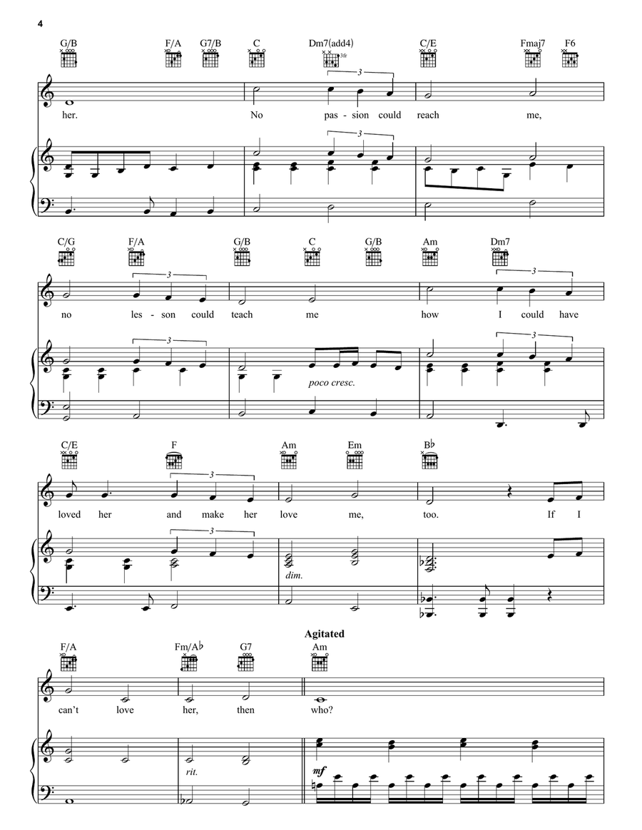 If I Can't Love Her (from Beauty And The Beast: The Musical) Guitar scores gallery preview page 4
