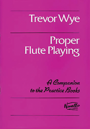 Book cover for Proper Flute Playing