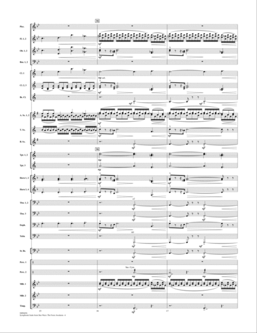 Symphonic Suite from Star Wars: The Force Awakens - Conductor Score (Full Score) Concert Band scores gallery preview page 6