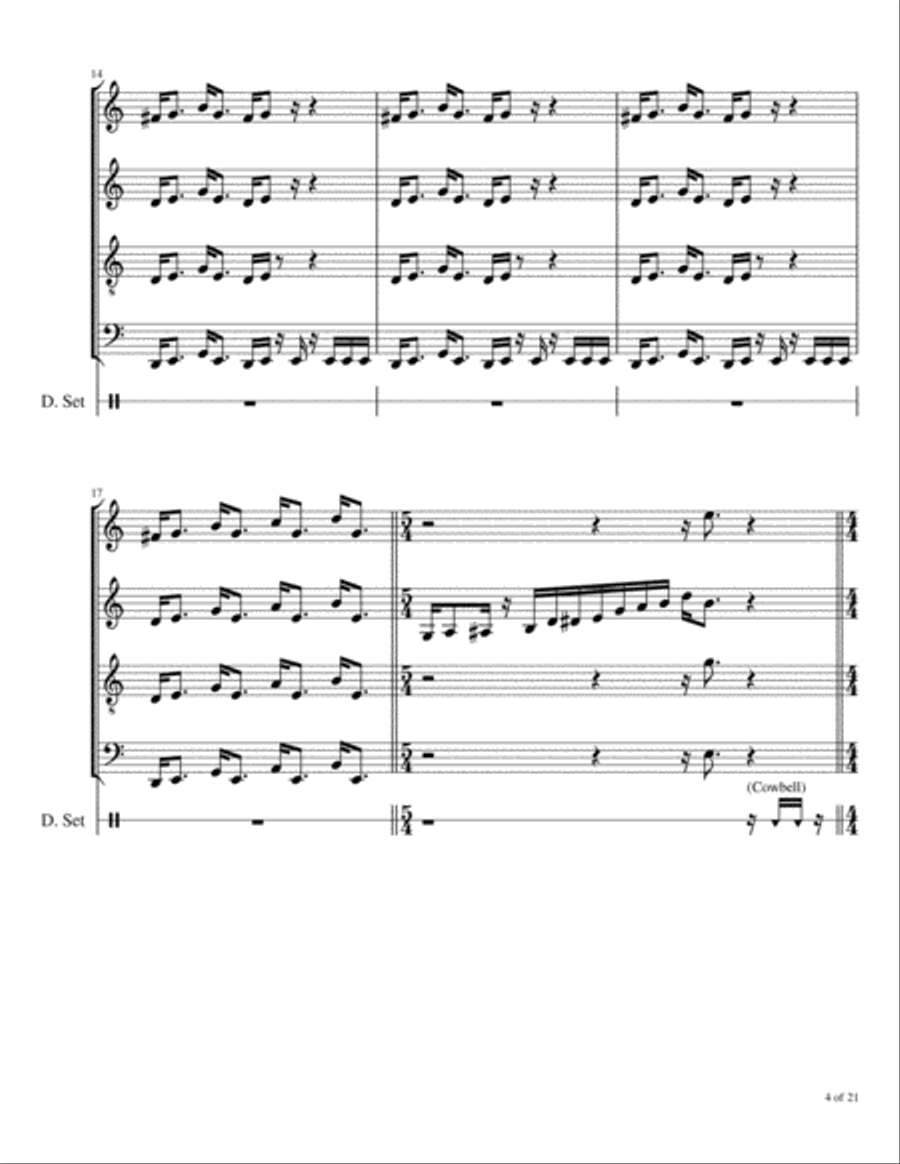 Oh Well Part 1 And 2 Woodwind Quartet scores gallery preview page 5