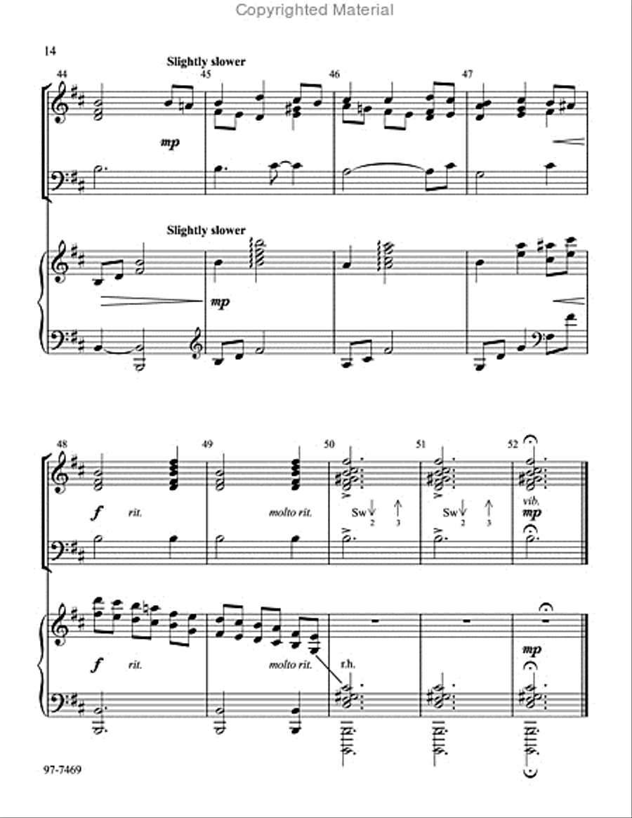 Lenten Folio for Handbells and Piano Handbell Choir scores gallery preview page 14