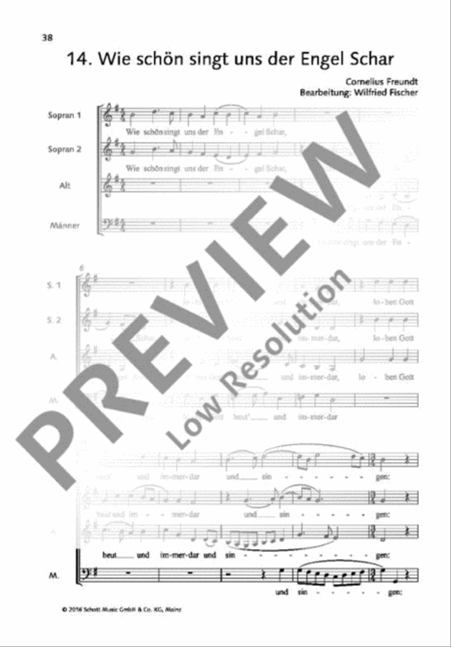 Wie schön singt uns der Engel Schar Mixed Choir scores gallery preview page 2