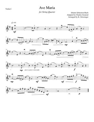 Ave Maria (Bach/Gounod) String Quartet