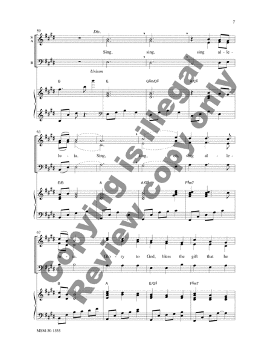 Christmas Lullaby (The Gift) 3-Part scores gallery preview page 7