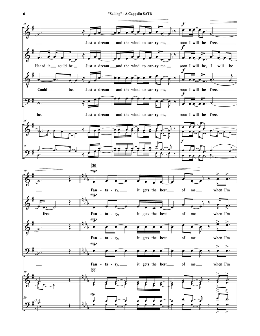 Sailing Sailing 4-Part scores gallery preview page 6