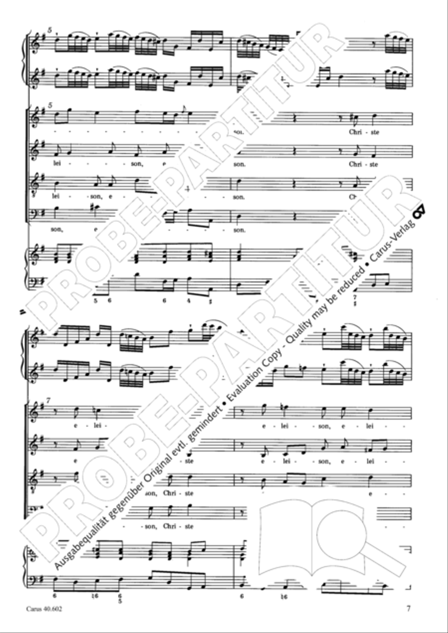 Missa brevis 4-Part scores gallery preview page 8