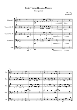 Sixth Theme By João Marcos For Brass Quintet