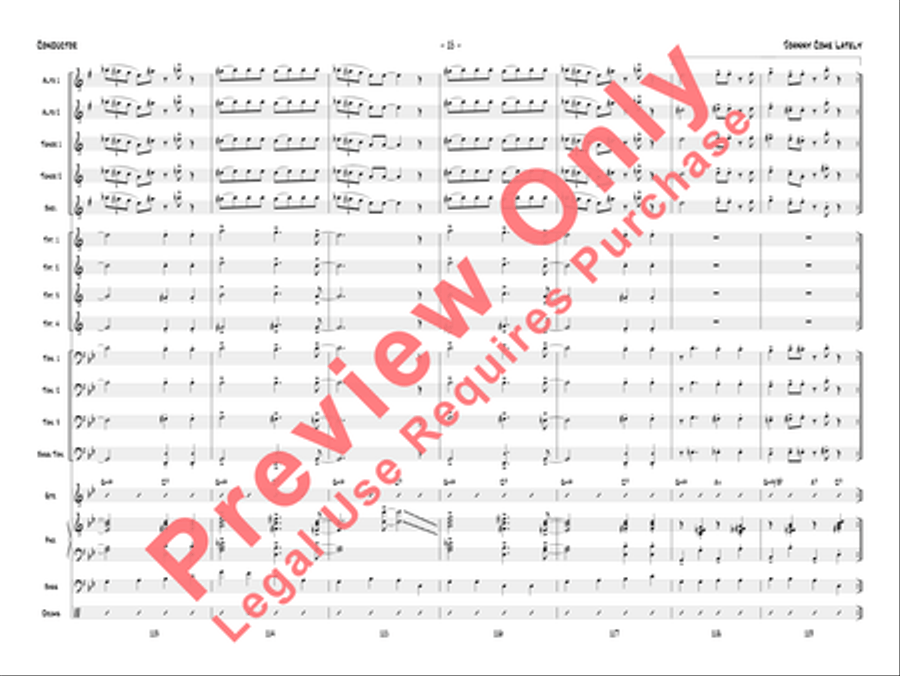 Johnny Come Lately Jazz Ensemble scores gallery preview page 18