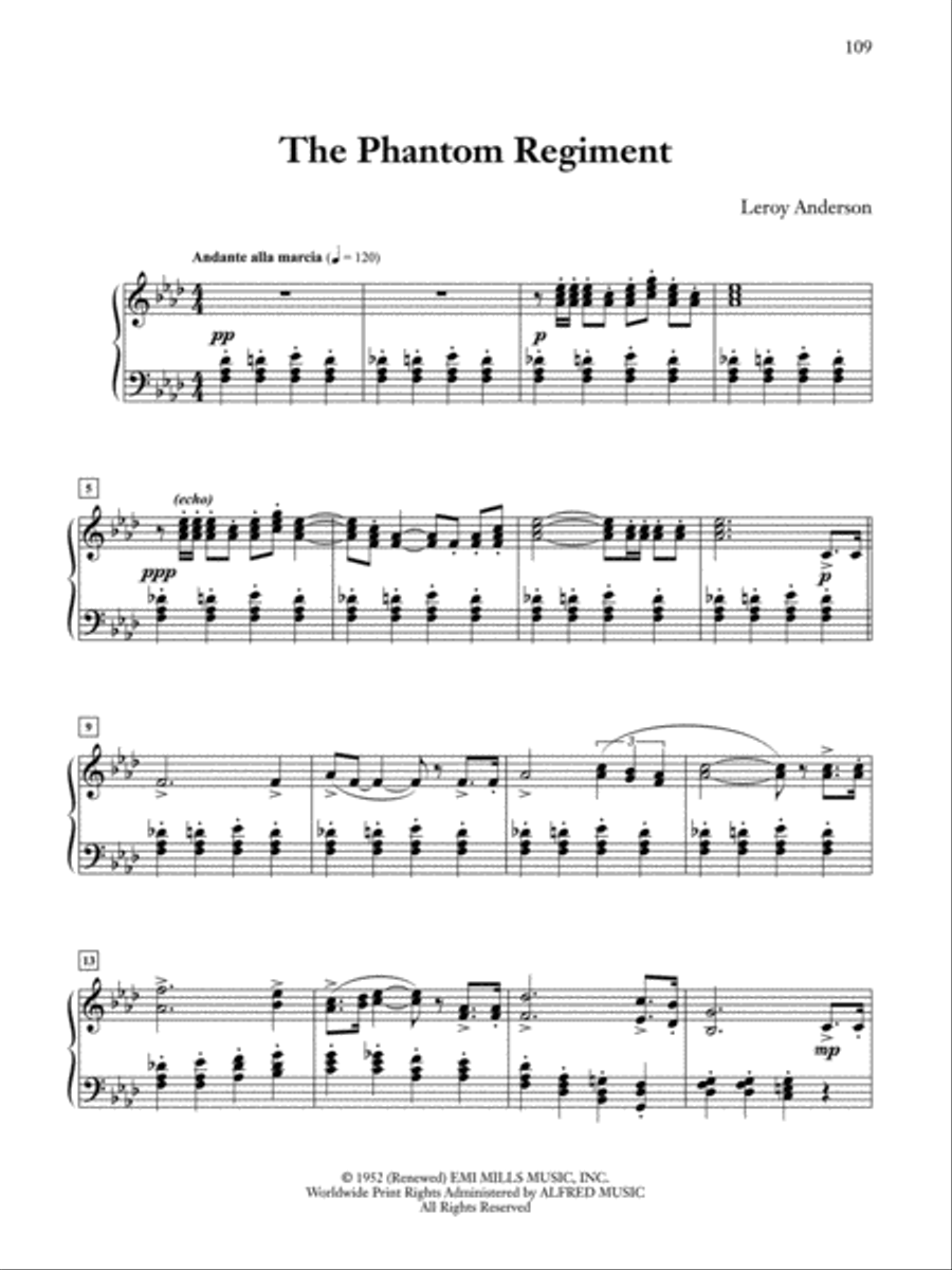 Leroy Anderson at the Piano Piano Solo scores gallery preview page 4
