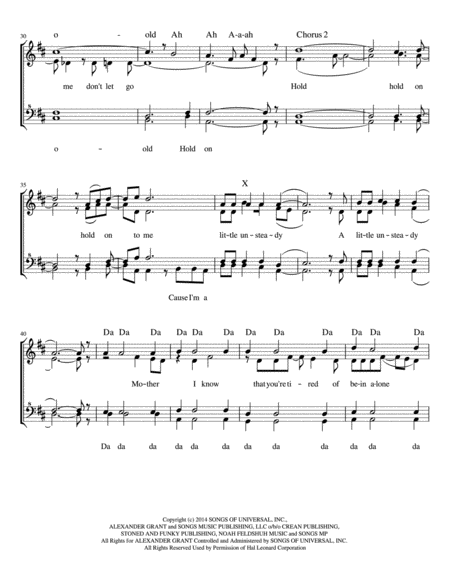 Unsteady - SSAA A Cappella image number null