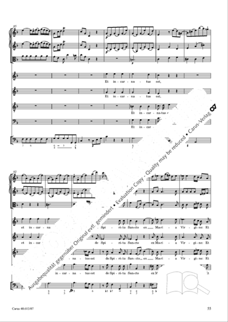 Mass in C (Missa in C) 4-Part scores gallery preview page 62