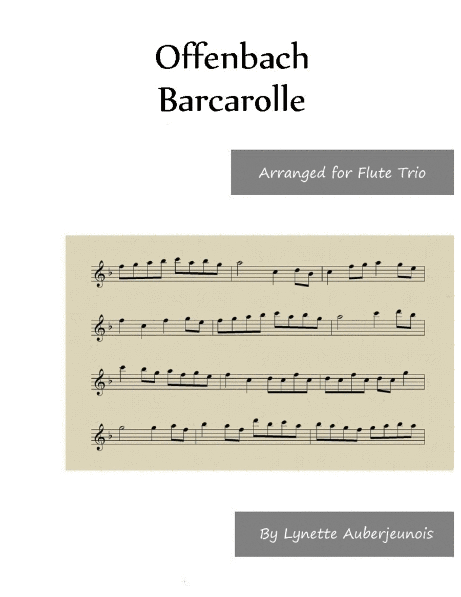 Barcarolle - Flute Trio image number null
