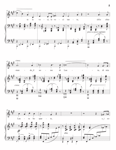 LISZT: Benedetto sia 'l giorno, S. 270 (first version, transposed to E-flat major)