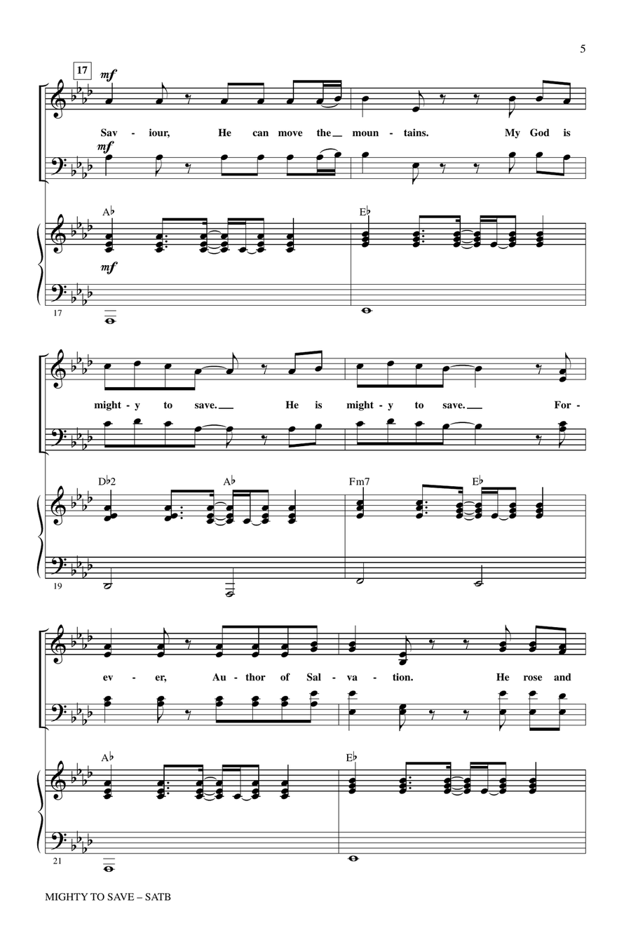 Mighty To Save Mighty To Save 4-Part scores gallery preview page 3