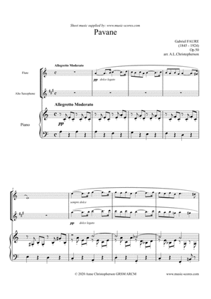 Op.50 Pavane - Flute, Alto Saxophone and Piano