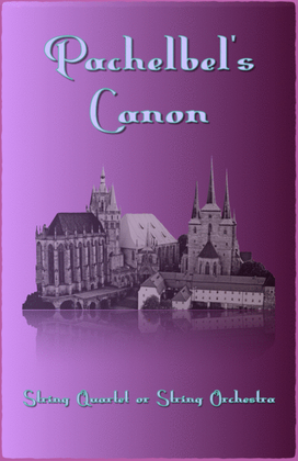 Book cover for Pachelbel's Canon in D, for String Quartet