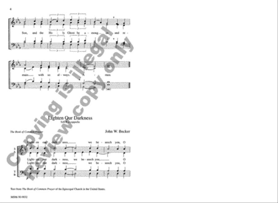 Six Choral Prayers 4-Part scores gallery preview page 4